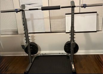Bar squat rack set