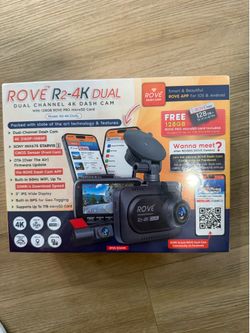 ROVE R2-4K Dual Dash Cam Front and Rear, SRTARVIS 2 Sensor, Free 128GB Card