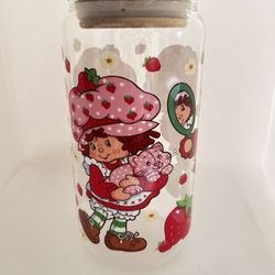 Strawberry Shortcake Glass Cup 