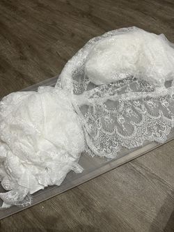 2 Lace Tablecloths 6ft 