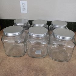 Anchor Hocking Glass Cracker Jar with Lid, 2 Quart