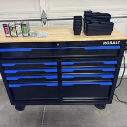 Kobalt 9-Drawer Metal Rolling Tool Cabinet (Blue)