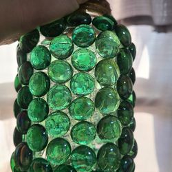 Emerald Green Glass Gem Lantern