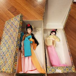 Chinese Dolls Vintage In Box