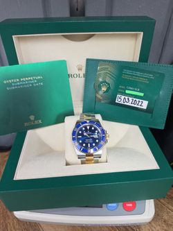 Rolex 126613LB Submariner 41mm Blue Ceramic 18K Yellow Gold Steel Box Paper 2022