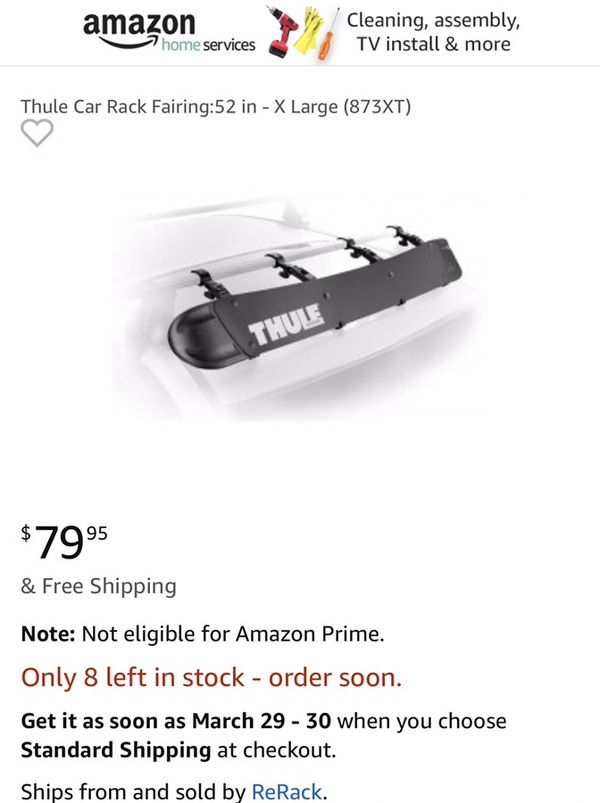 873XT X Large Thule Car Rack Fairing:52 in