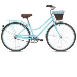 Kent 700C Providence Cruiser Bike, Adult, Light Blue and Brown