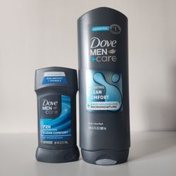 2 Dove Body Wash And Deodorant Clean Comfort 