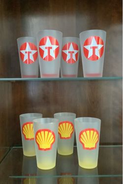 Drinking Glasses - 2 Sets of Gas Company Collectibles. Never Used!