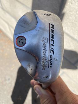 TaylorMade Rescue Dual Hybrid 3 fairway wood gold club 