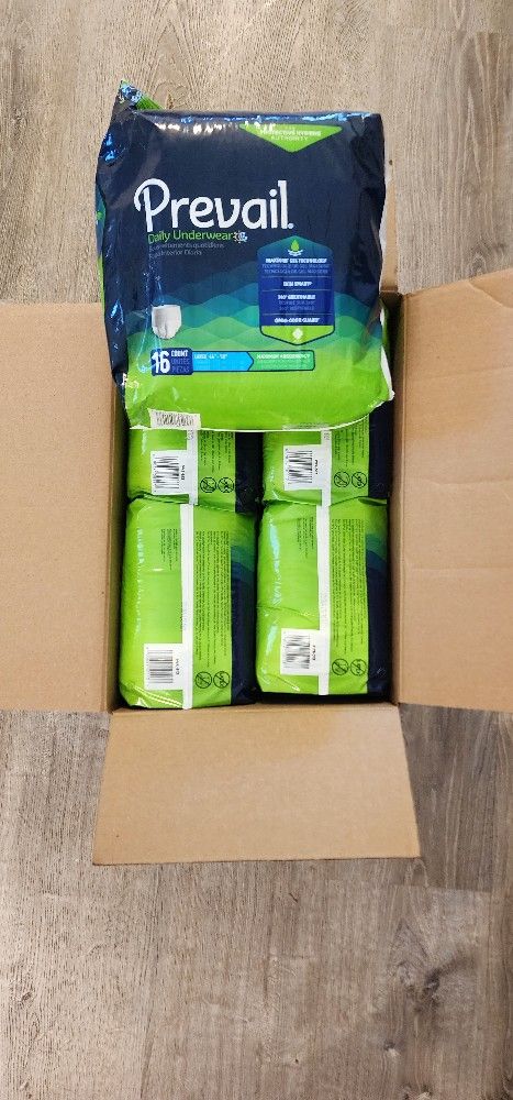 Prevail Daily Underwear 16 Count Size Large 44"-58"