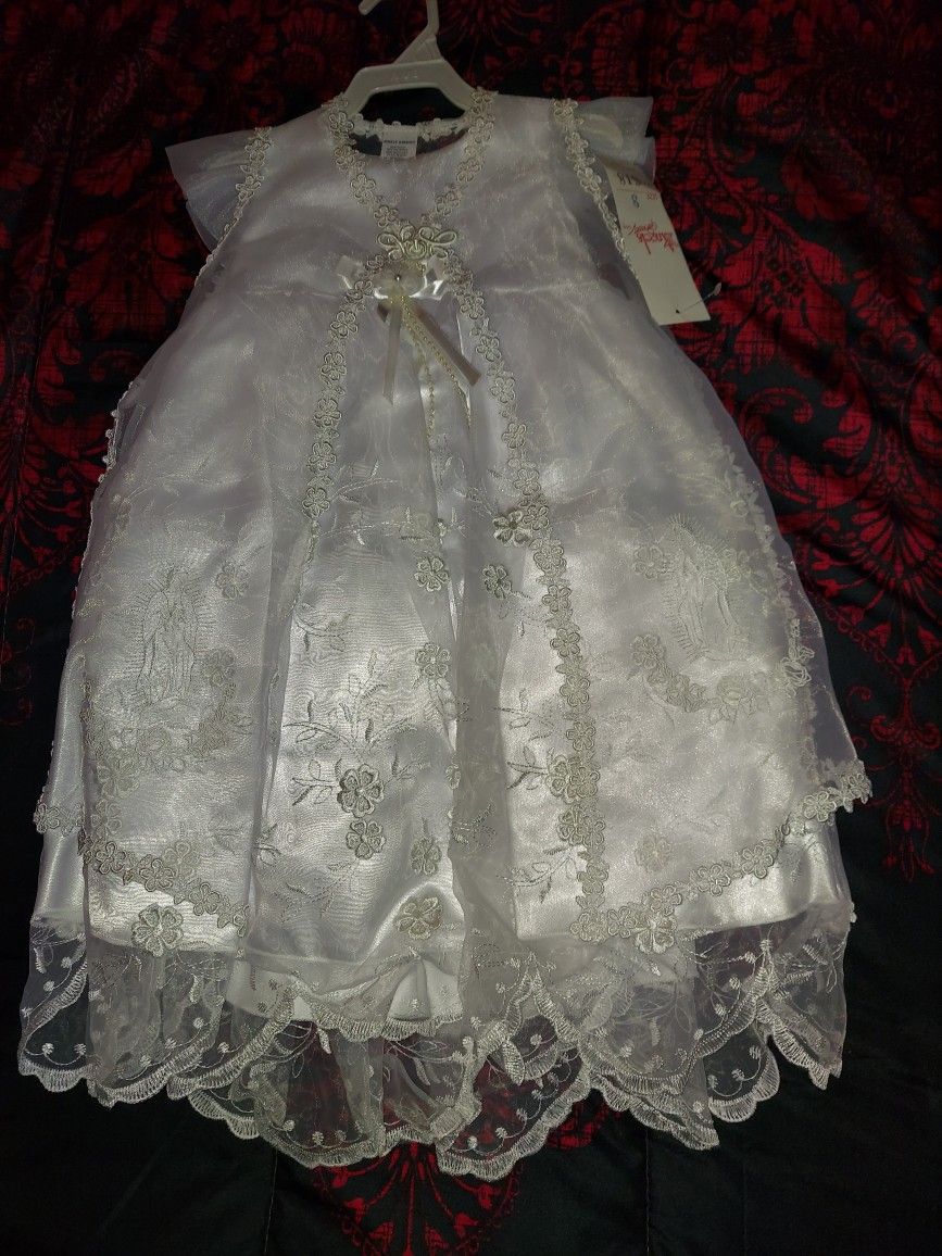 New. Baptism Dress 2 Pieces