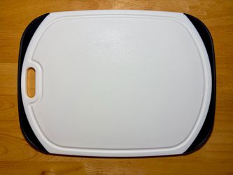 White Plastic Cutting Board with Non-Slip Grips