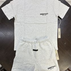 Essentials Light Oatmeal Tee & Shorts Pair