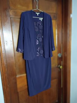 Maya Brooke Purple Dress Suit Set