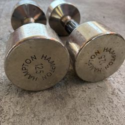 🔥12.5 LB Hampton Chrome Dumbbell Pair – GREAT DEAL 🔥