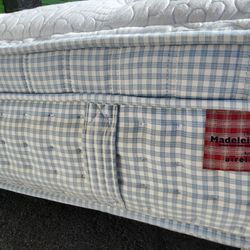 Queen Size Pillowtop Mattress- Box Spring & Bed Frame Optional If Needed 