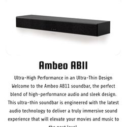 Ambeo AB11 Soundbar - Brand New
