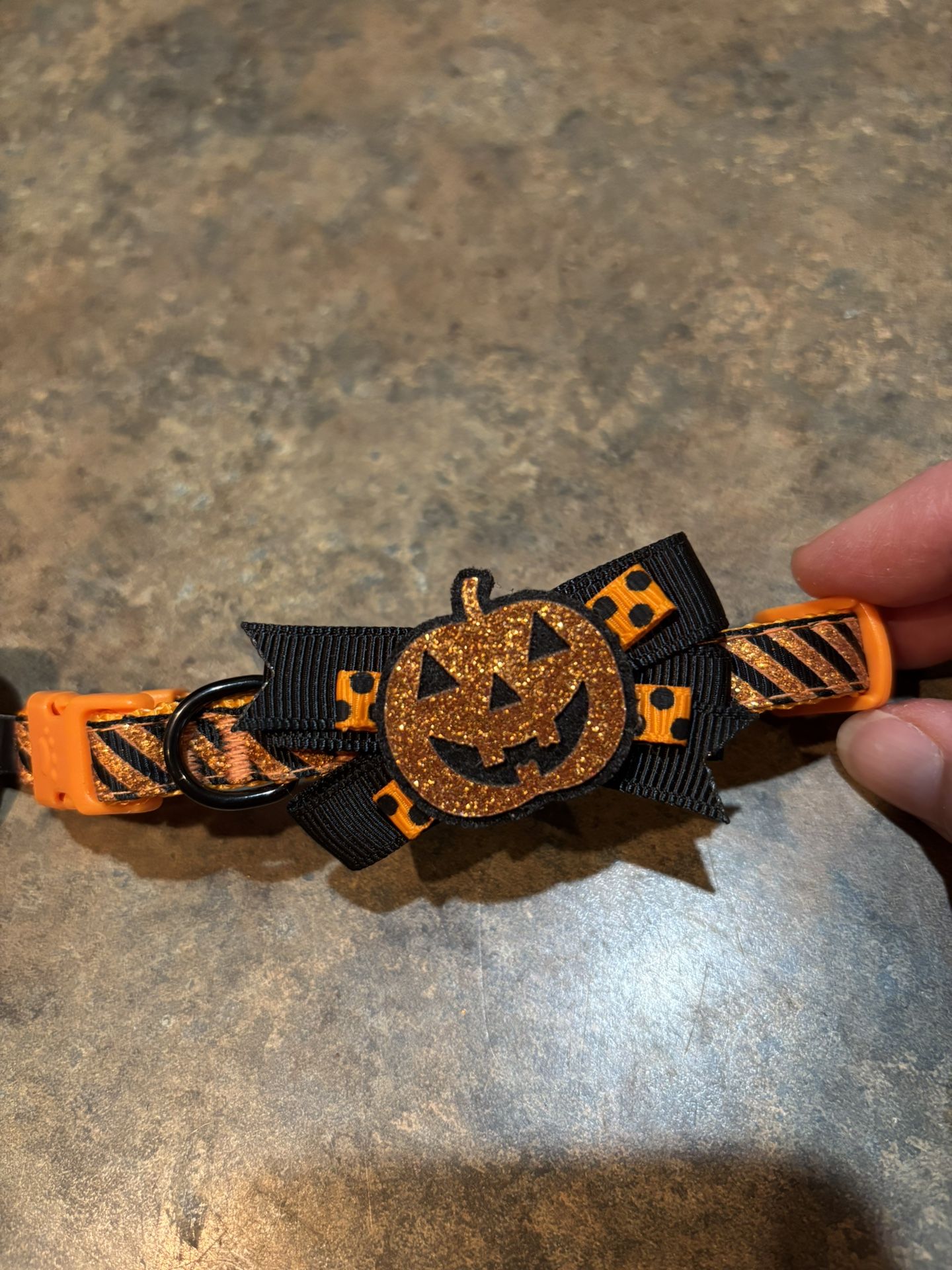 Halloween Dog Collar. XS. Pumpkin Collar