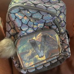 Justice Backpack And Lunch Bag With Letter V