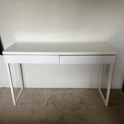 White Two-Drawer Vanity