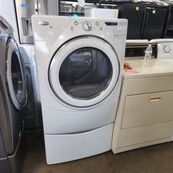 Whirlpool Duet Heavy Duty Front Load Dryer With Pedestal 