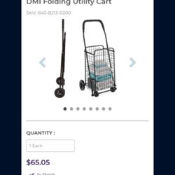 **NEW** BLACK FOLDING SHOPPING CART