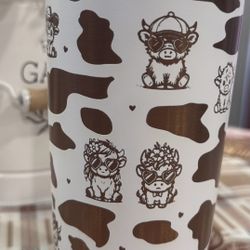 20oz Insulated Highland Cow Tumbler 