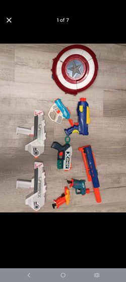 Nerf, X-Shot, Laser X Blaster Bundle with Captain America Shield