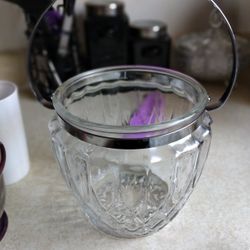 Vintage Glass Ice Bucket