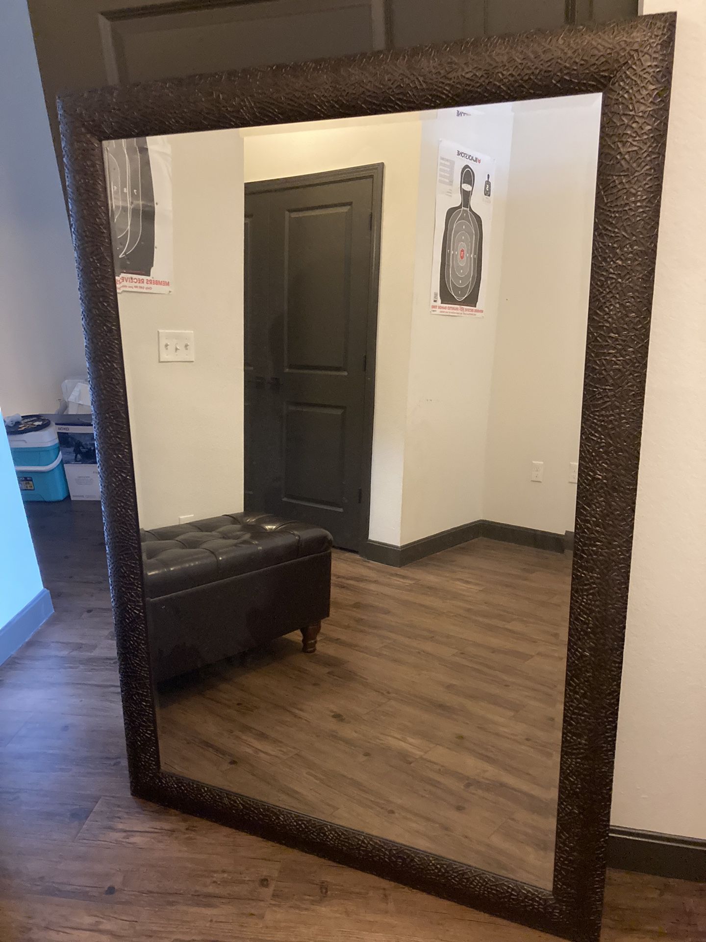 Huge Quality Mirror With Bronze/ Brown Frame 