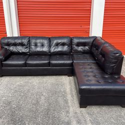 Leather Sectional Couch (Delivery Available)