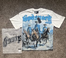 Men’s large Godspeed Skeleton Cowboy Graphic T-Shirt
