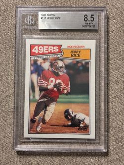 1987 Topps Jerry Rice graded football card