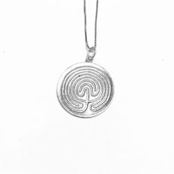 Sterling Silver Labyrinth Pendant