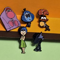 Disney Inside Out 2 Characters Enamel Metal Pin Combo Set 