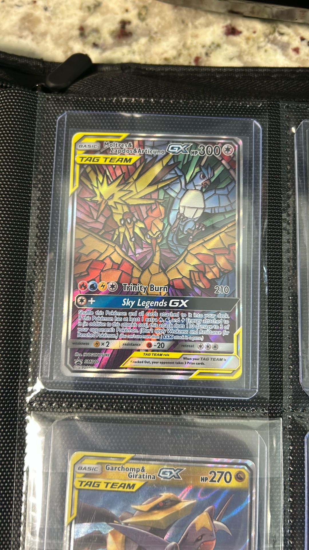 Moltress Zapdos Articuno GX Stain Glass Promo SM210