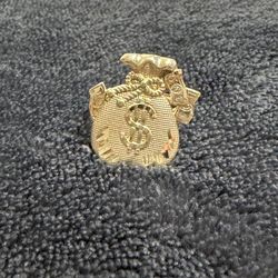 Money Bag 10k Gold Ring , Size 6