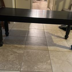Black Dining Or Entry Bench
