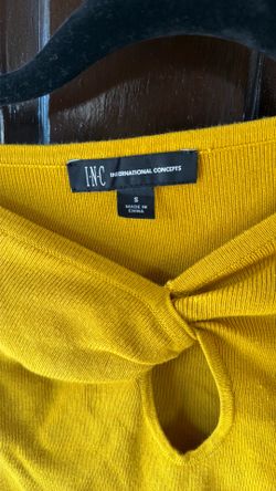 Yellow i.n.c long sleeve shirt