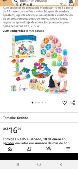 Juguete de dinosaurio Montessori 4 en 1 de12 Meses en adelante  para niños