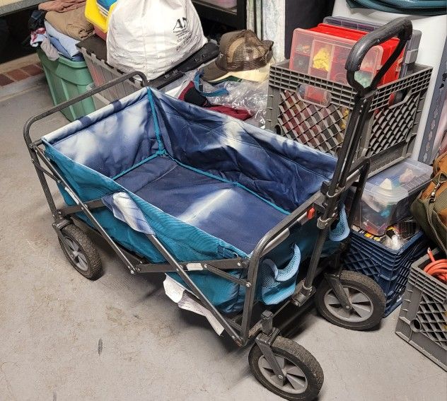 Folding Wagon, A Bit Weathered But In Good Working Order
