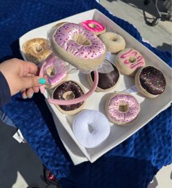Halloween Costume Plush Donut box and Headbands Set