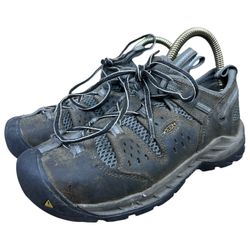Keen Utility Atlanta Cool 2 Low Steel Toe Women's 6M Gray Brown Work Sneakers