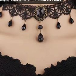 Tassel Crystal Lace Necklace