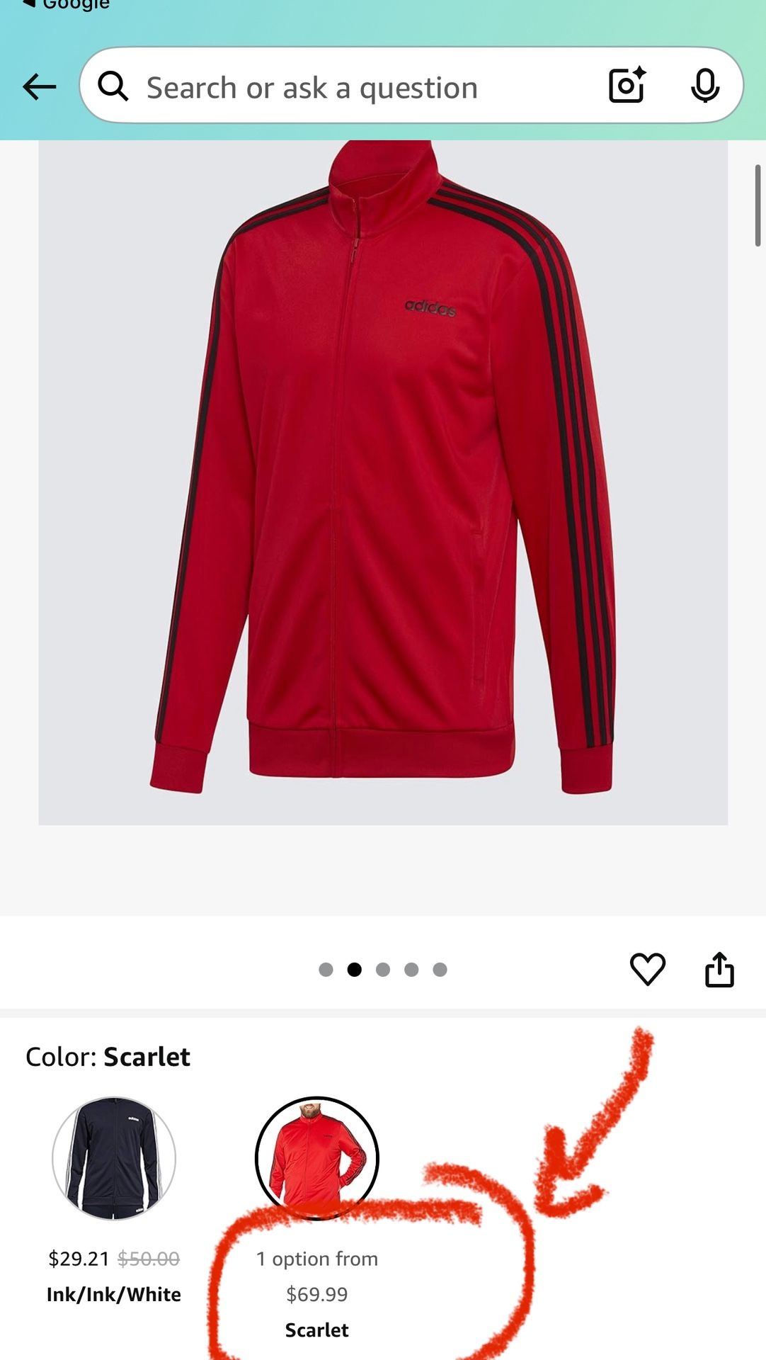 Jacket Jogger Addidas Men’s Size Small