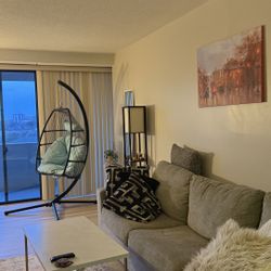 Comfortable Spacious Sectional Couch With Pillows 