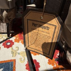 2 dark wood tables from pier 1 imports