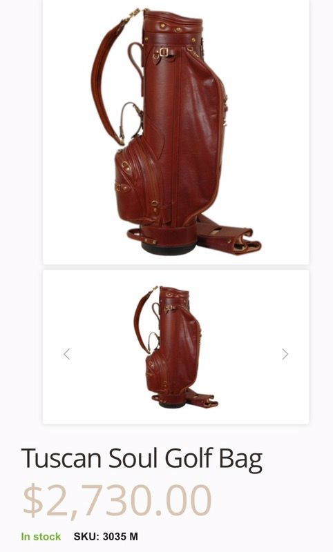 MAKE OFFER NEW Lucaldo Leather Golf bag. Made in Italy