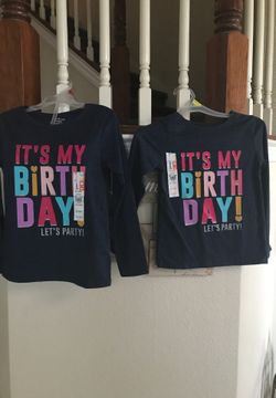 New girls long sleeve birthday shirts